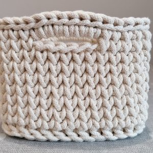 Kwadratowy koszyk ze sznurka „Pure” mini